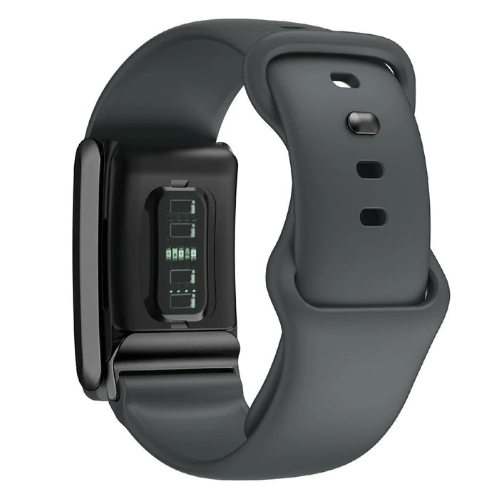 For Whoop 4.0 Watch Band 8-Shaped Buckle Silicone Wristband Adjustable Strap - Dark Grey - 2