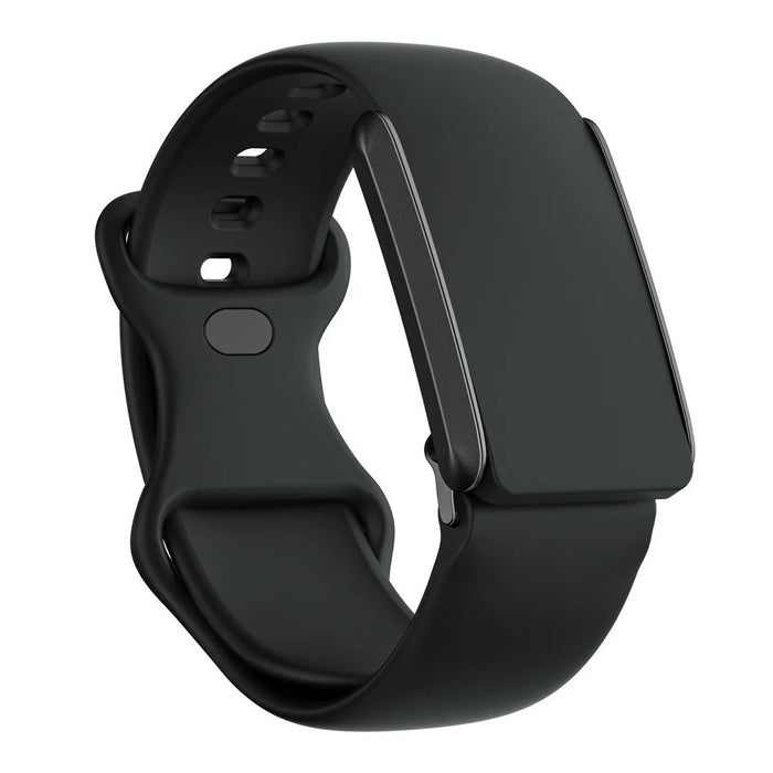 For Whoop 4.0 Watch Band 8-Shaped Buckle Silicone Wristband Adjustable Strap - Dark Grey - 3