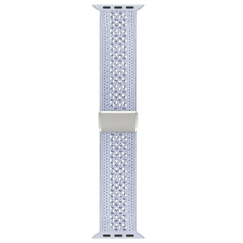 Magnetic Strap for Apple Watch Series 11 10 42mm / 9 8 7 41mm / SE3 SE2 SE 6 5 4 40mm / 3 2 1 38mm Nylon Watch Band - Blue  /  Starlight - 1
