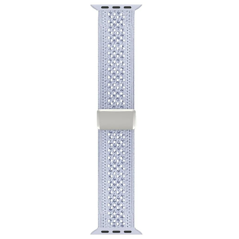 Magnetic Strap for Apple Watch Ultra 3 2 1 49mm / Series 11 10 46mm / 9 8 7 45mm / SE3 SE2 SE 6 5 4 44mm / 3 2 1 42mm Nylon Watch Band - Blue / Starlight - 1