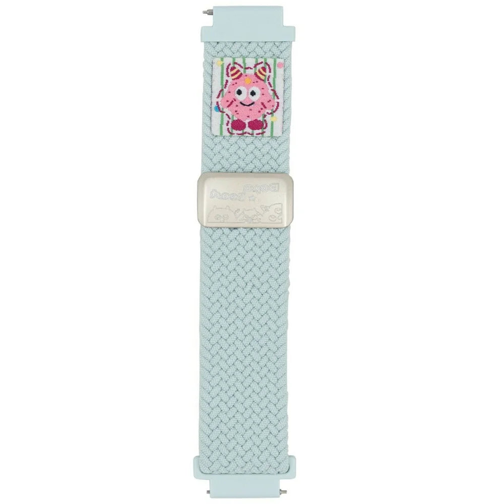 22mm Nylon Strap for Huawei Watch GT 5 46mm / 5 Pro 46mm / Samsung Galaxy Watch3 45mm Little Monsters Decor Braided Watch Band - Mint Green - 1