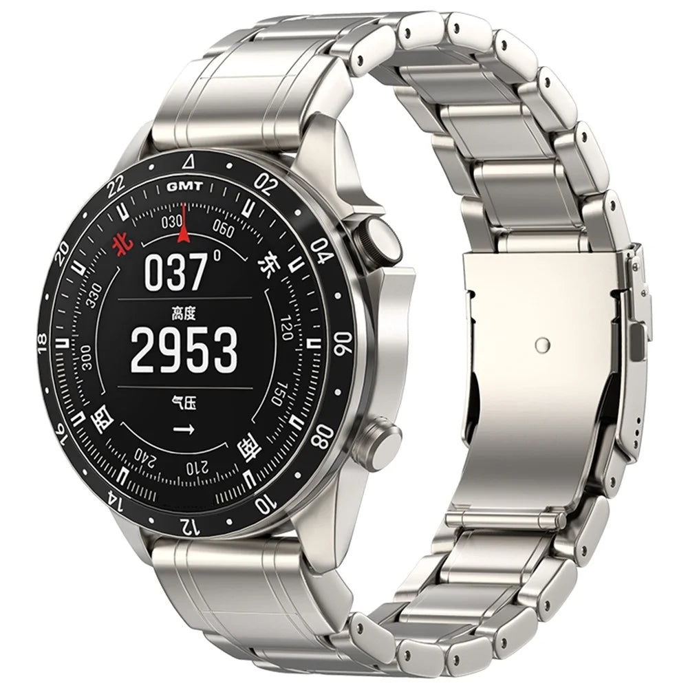 26mm Replacement Strap for Garmin Fenix 8 51mm / Enduro 3 / 2 / Instinct 2X Metal Watch Band with Dual Safety Buckle - Titanium - 2