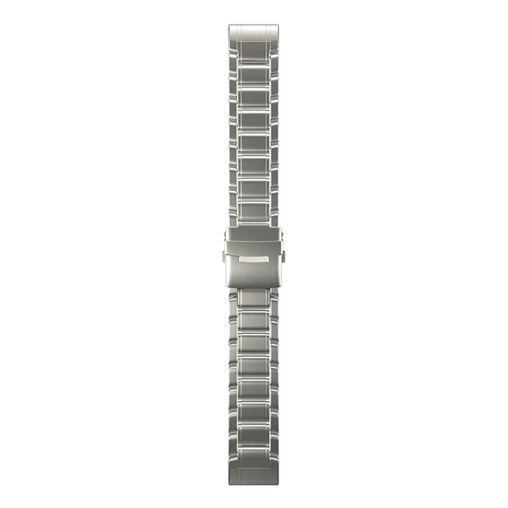 26mm Replacement Strap for Garmin Fenix 8 51mm / Enduro 3 / 2 / Instinct 2X Metal Watch Band with Dual Safety Buckle - Titanium - 3