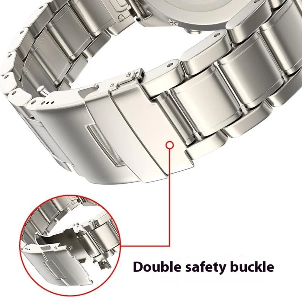 26mm Replacement Strap for Garmin Fenix 8 51mm / Enduro 3 / 2 / Instinct 2X Metal Watch Band with Dual Safety Buckle - Titanium - 4