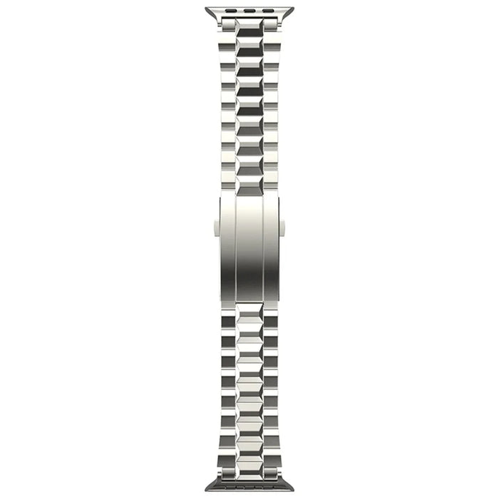 Wrist Band for Apple Watch Ultra 3 2 1 49mm / Series 11 10 46mm / 9 8 7 45mm / SE3 SE2 SE 6 5 4 44mm / 3 2 1 42mm Titanium Alloy Replacement Watch Strap - Titanium - 3