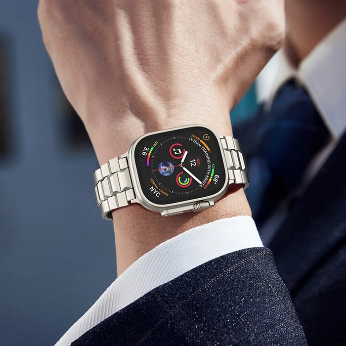 Wrist Band for Apple Watch Series 11 10 42mm / 9 8 7 41mm / SE3 SE2 SE 6 5 4 40mm / 3 2 1 38mm Titanium Alloy Replacement Watch Strap - Titanium - 5