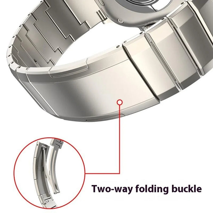 Replacement Strap for Apple Watch Ultra 3 2 1 49mm / Series 11 10 46mm / 9 8 7 45mm / SE3 SE2 SE 6 5 4 44mm / 3 2 1 42mm Titanium Alloy Watch Band - Titanium - 4