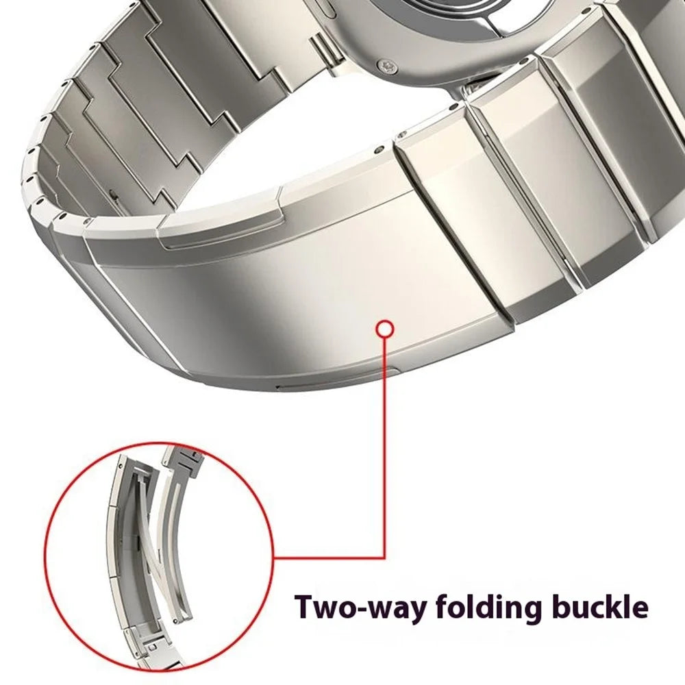 Replacement Strap for Apple Watch Series 11 10 42mm / 9 8 7 41mm / SE3 SE2 SE 6 5 4 40mm / 3 2 1 38mm Titanium Alloy Watch Band - Titanium - 4