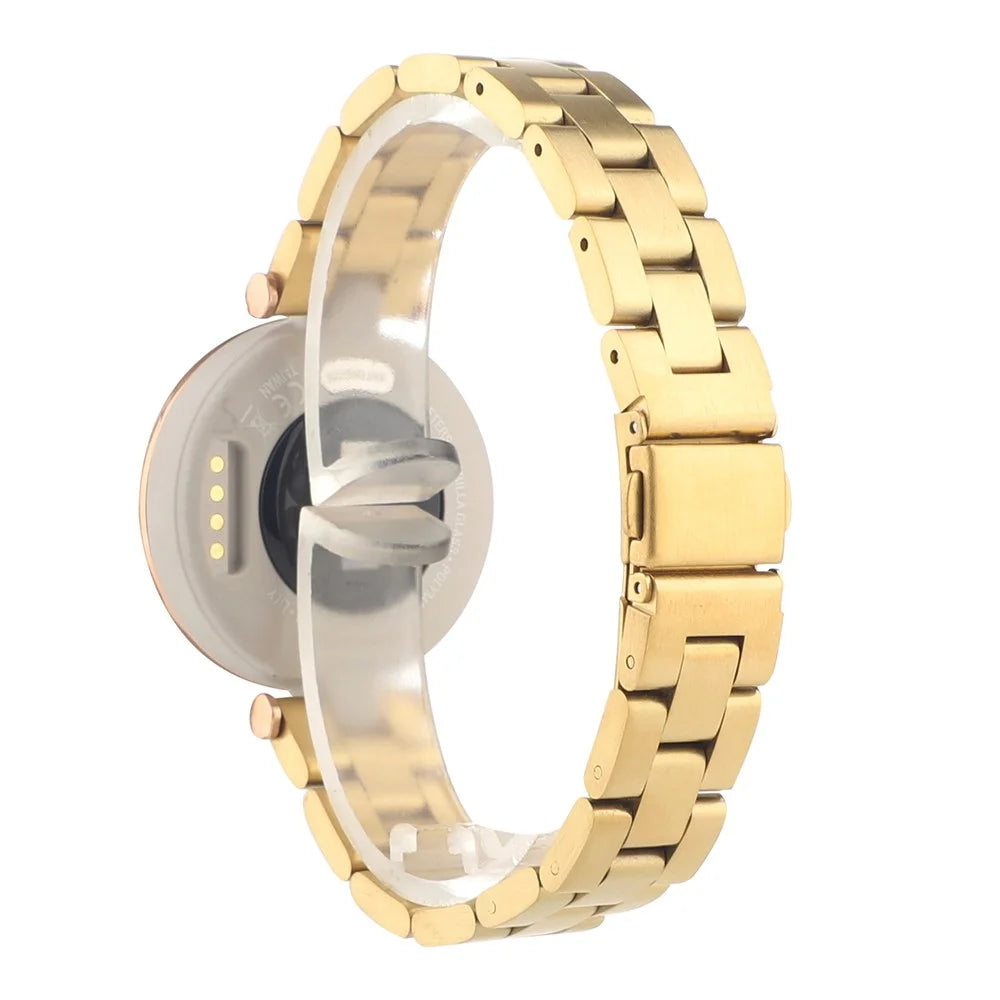 Stainless Steel Adjustable Smart Watch Band Replacement Strap for Garmin Lily - Gold - 1