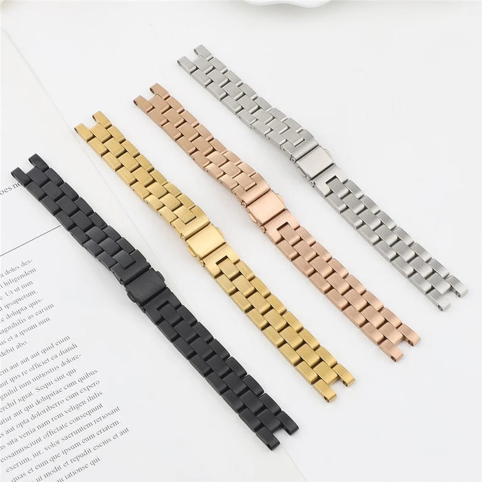 Stainless Steel Adjustable Smart Watch Band Replacement Strap for Garmin Lily - Gold - 5