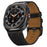 For Samsung Galaxy Watch Ultra2 47mm / Watch Ultra (2025) 47mm / Watch Ultra 47mm Adjustable Watch Band Genuine Cow Leather Strap - Black / Black Buckle - 2