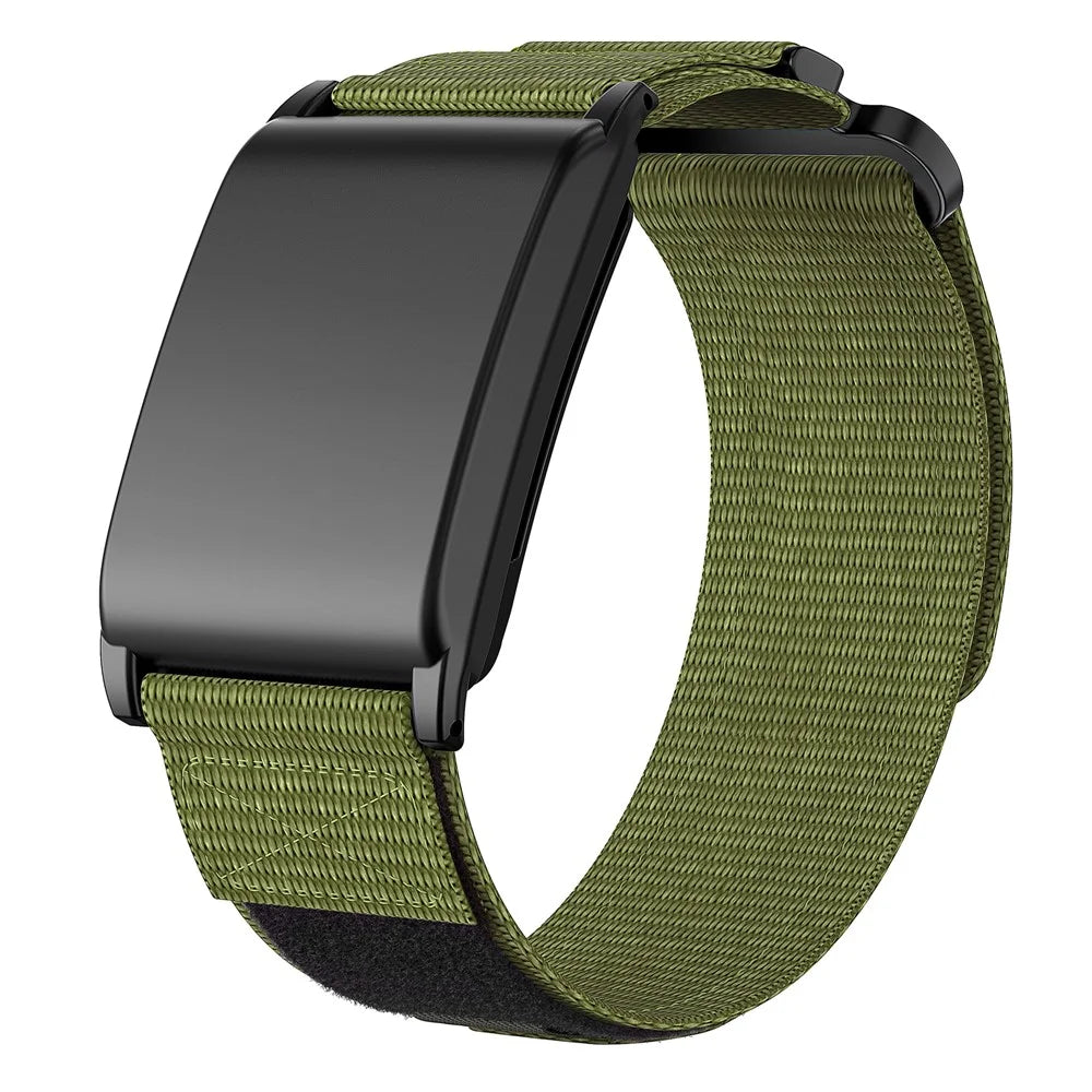 For WHOOP 4.0 Magic Tape Band Stylish Nylon Wrist Strap with Protective Case - Green - 1