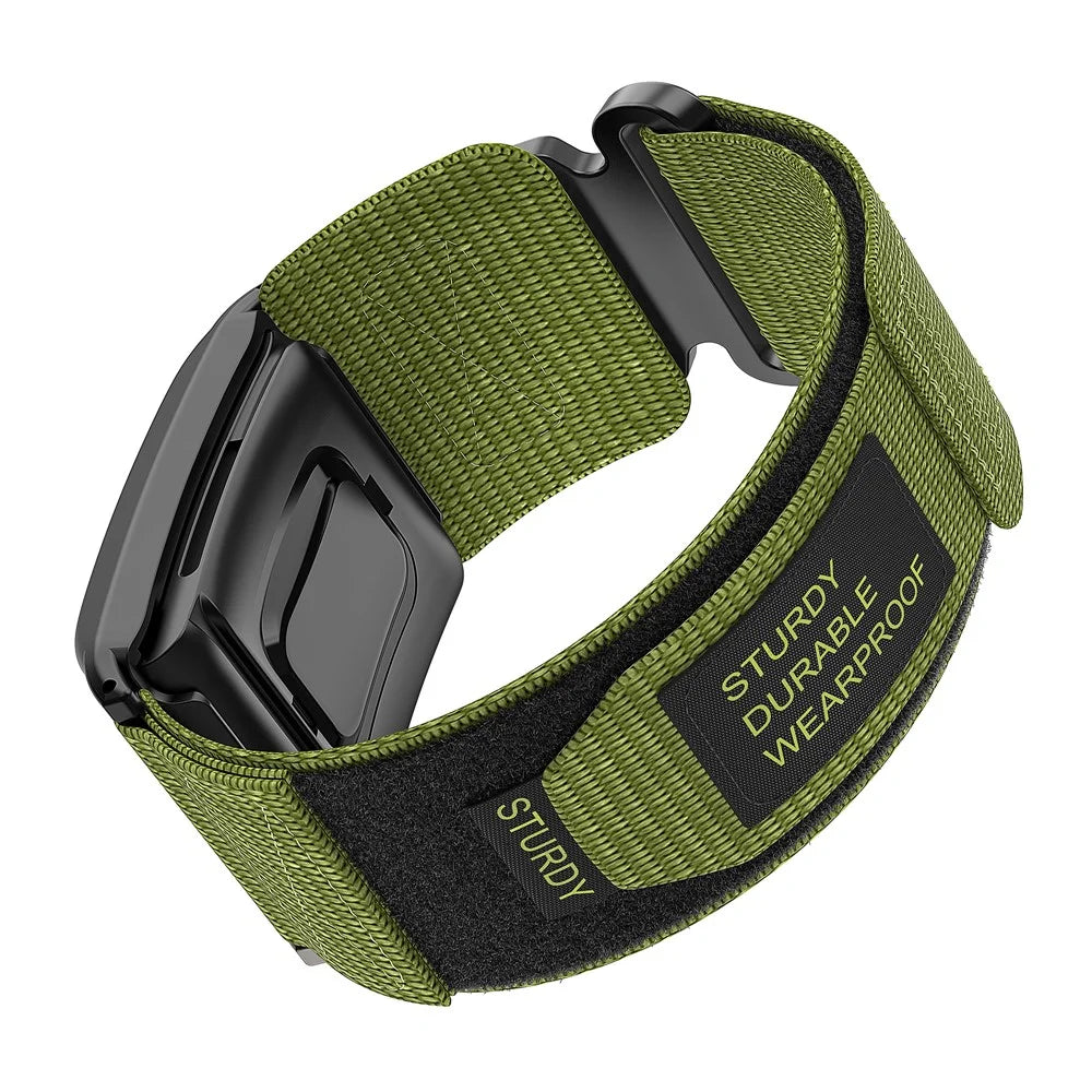 For WHOOP 4.0 Magic Tape Band Stylish Nylon Wrist Strap with Protective Case - Green - 3