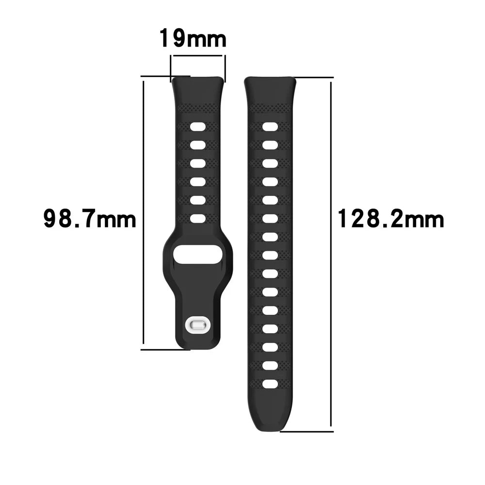 Silicone Watch Band for Huawei Band 10 / 10 NFC / 9 / 9 NFC / 8 / 8 NFC Dot Texture Reverse Buckle Wrist Strap - Black - 7