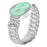 For Misfit Vapor Replacement Strap Butterfly Rhinestones Decor Silver Stainless Steel Watch Band - 1
