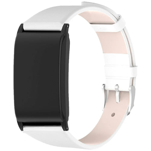 For WHOOP 4.0 Watch Band Fitness Tracker Leather Wristband Replacement Strap - White - 1