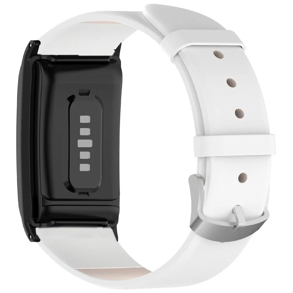 For WHOOP 4.0 Watch Band Fitness Tracker Leather Wristband Replacement Strap - White - 2
