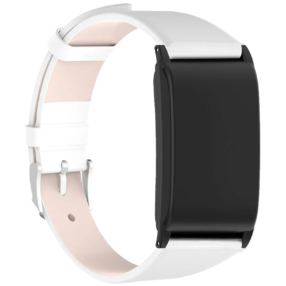 For WHOOP 4.0 Watch Band Fitness Tracker Leather Wristband Replacement Strap - White - 3