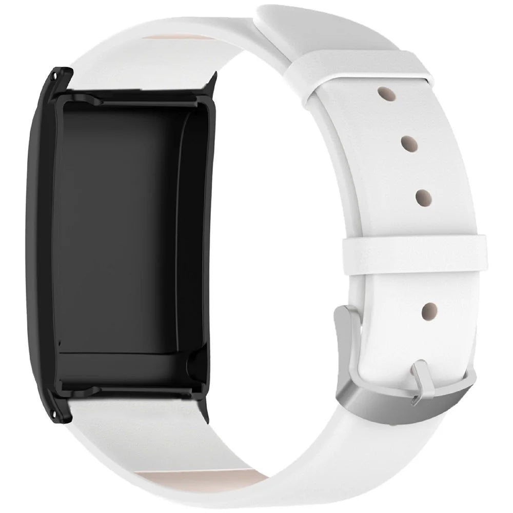 For WHOOP 4.0 Watch Band Fitness Tracker Leather Wristband Replacement Strap - White - 4