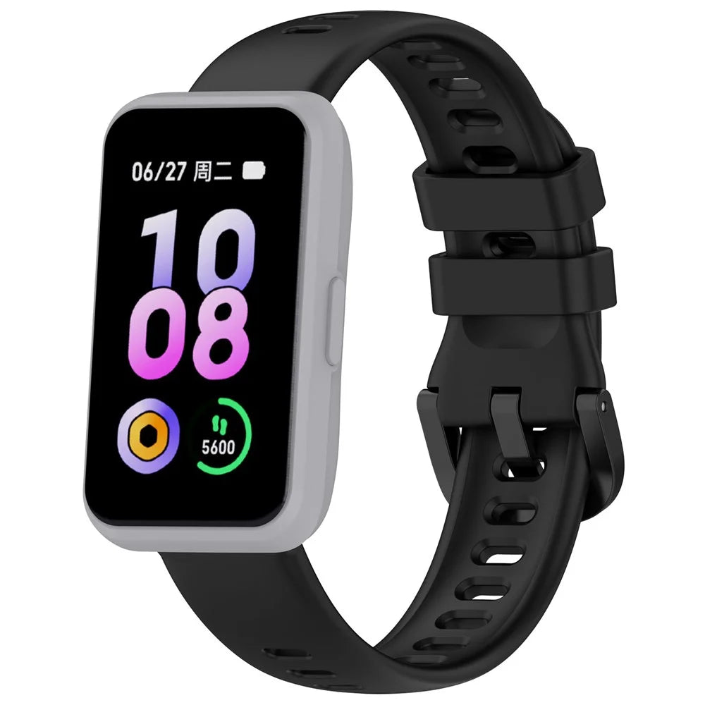 For Keep B5 Silicone Watch Band Adjustable Wristband Replacement Strap - Black - 2