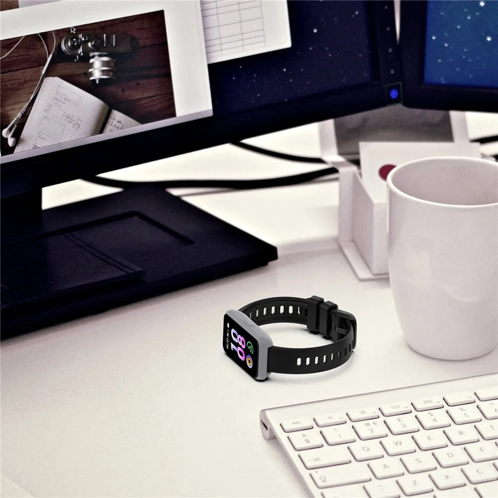 For Keep B5 Silicone Watch Band Adjustable Wristband Replacement Strap - Black - 5