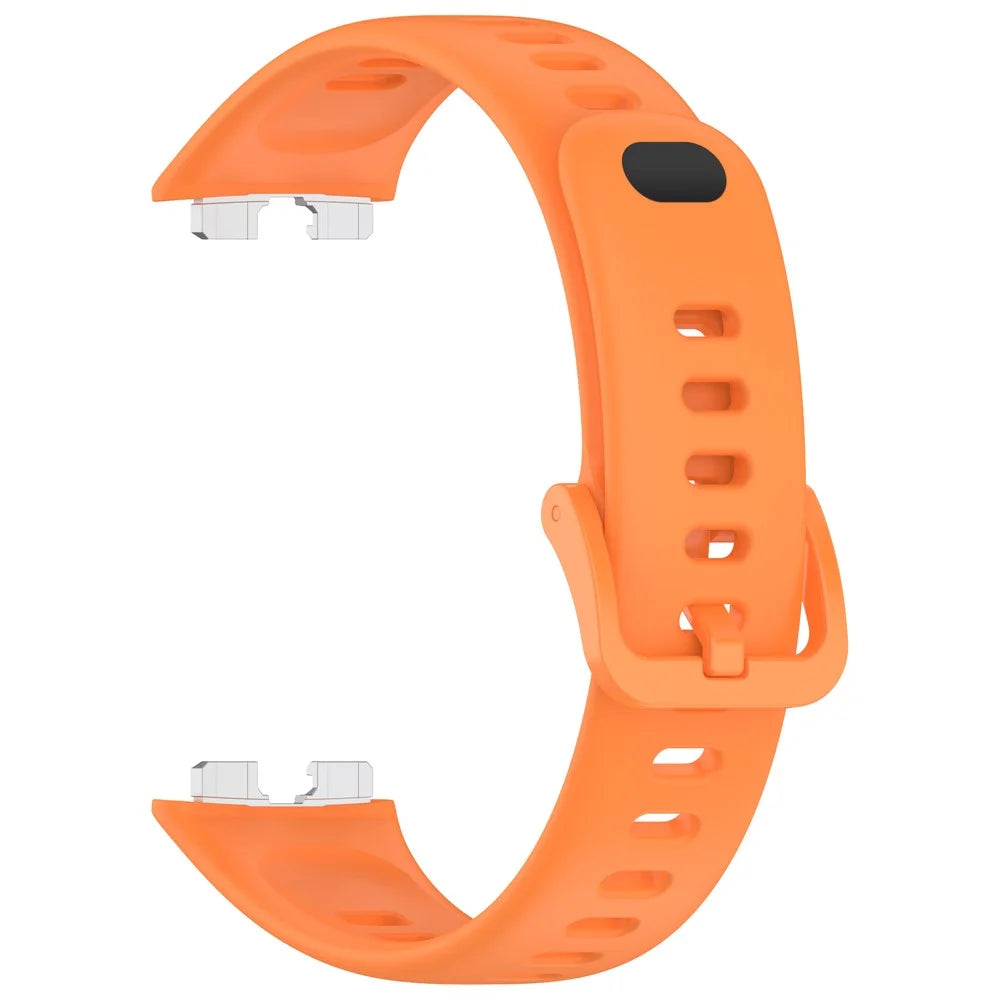 For Huawei Band 10  /  10 NFC  /  9  /  9 NFC  /  8  /  8 NFC Replacement Silicone Strap Smart Watch Band -  Orange - 3