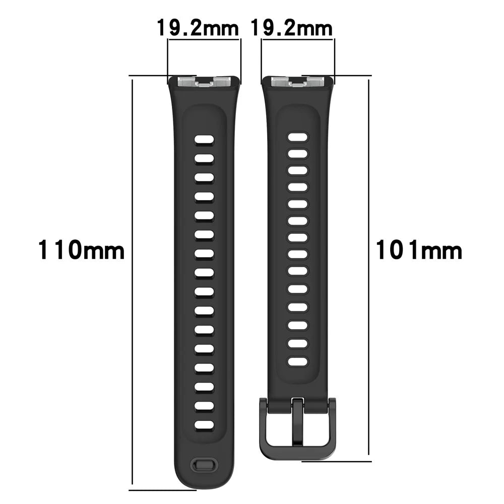For Huawei Band 10  /  10 NFC  /  9  /  9 NFC  /  8  /  8 NFC Replacement Silicone Strap Smart Watch Band -  Orange - 6