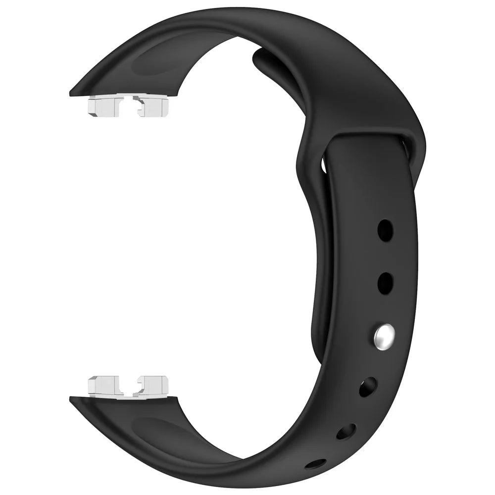 For Huawei Band 10 / 10 NFC / 9 / 9 NFC / 8 / 8 NFC Silicone Wristband Replacement Strap Sports Fitness Tracker Band - Black - 3
