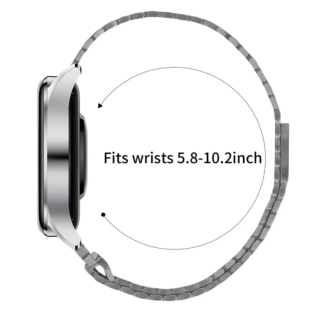 For Huawei Watch 3 Pro  /  Watch 3 Bands Adjustable Stainless Steel Magnetic Clasp Watchband Wrist Strap - Titanium - 7