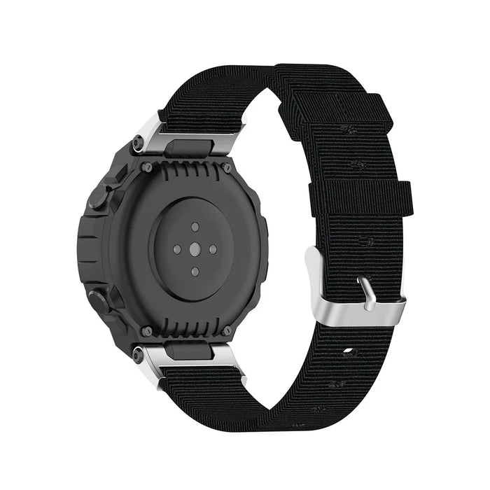 Nylon Cloth Replacement Strap Smart Watch Band for Huami Amazfit T-Rex Pro/Amazfit T-Rex - Black - 1