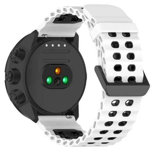 Watch Band for Suunto Spartan Sport / 9 / 7 Dual Color Silicone Strap - White + Black - 1