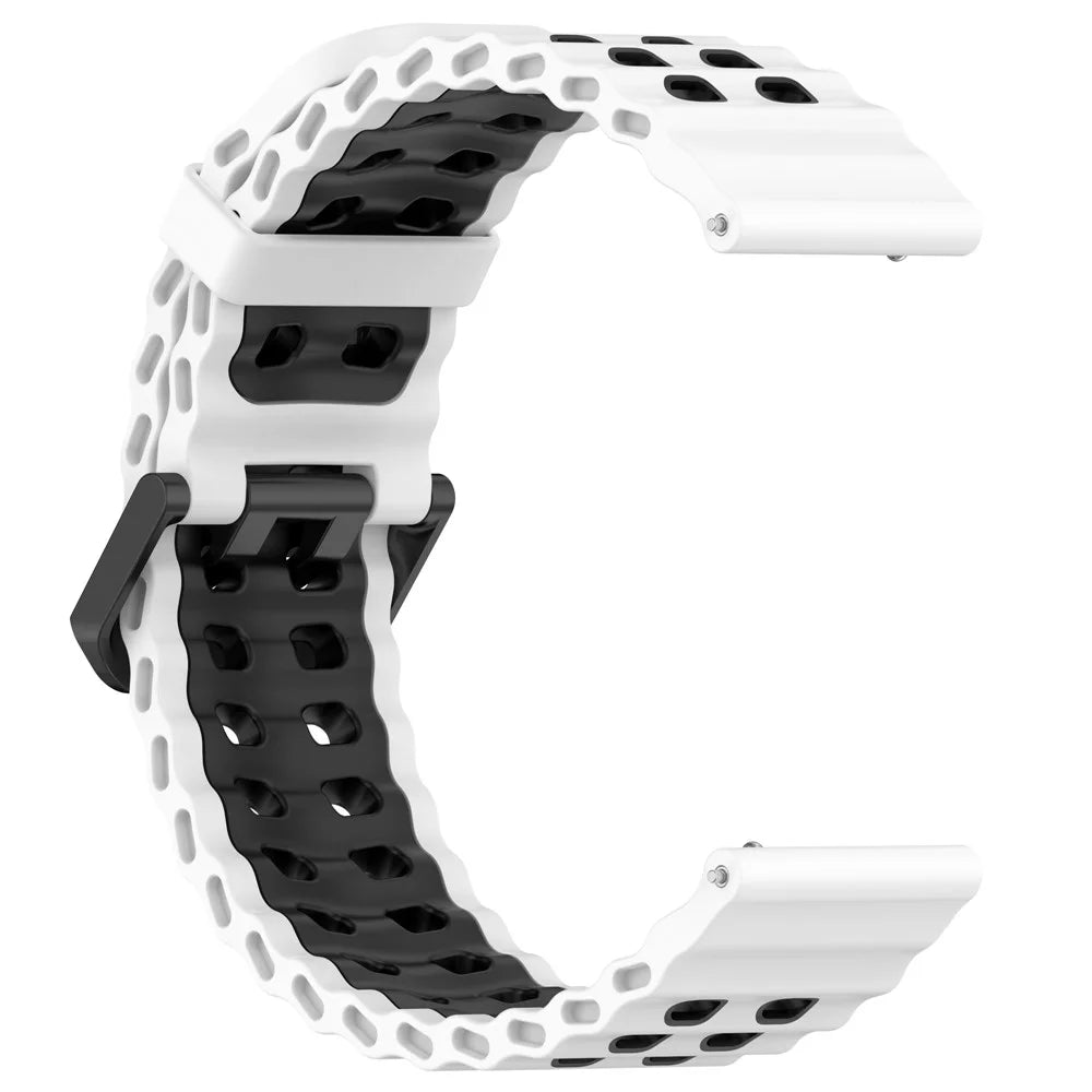 Watch Band for Suunto Spartan Sport / 9 / 7 Dual Color Silicone Strap - White + Black - 3