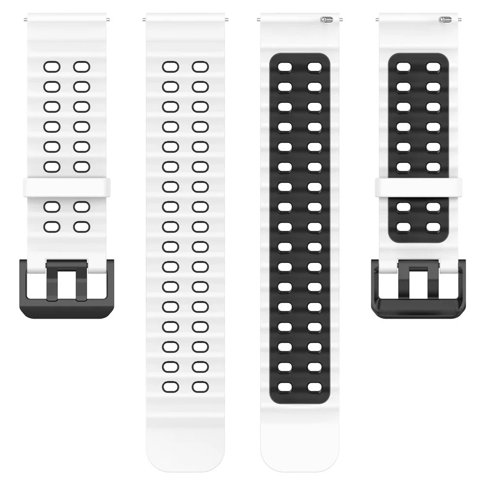 Watch Band for Suunto Spartan Sport / 9 / 7 Dual Color Silicone Strap - White + Black - 4