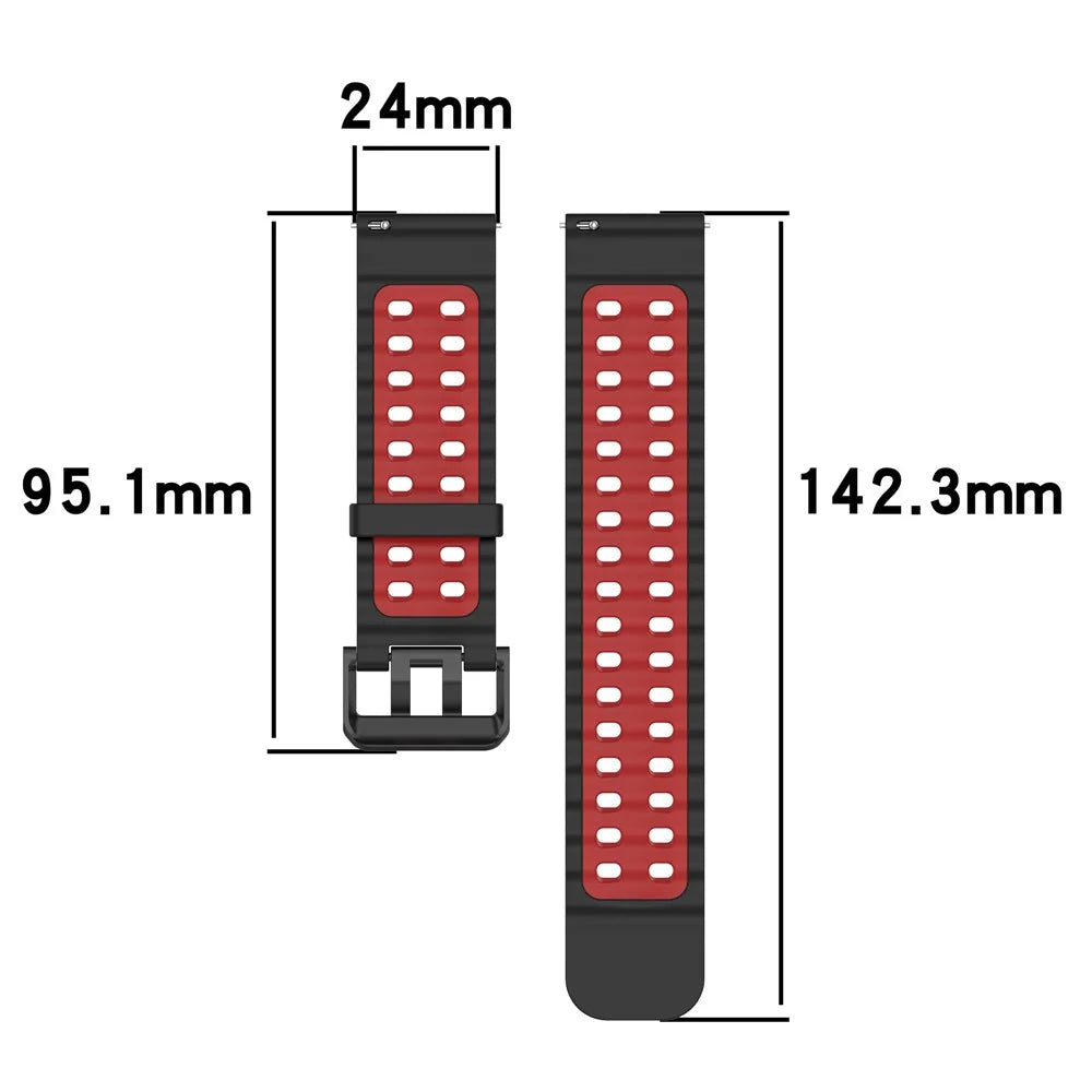 Watch Band for Suunto Spartan Sport / 9 / 7 Dual Color Silicone Strap - White + Black - 7