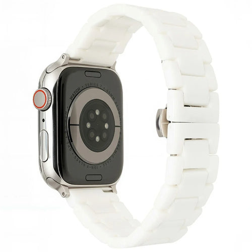 Watch Band For Apple Watch Series 11 10 42mm / 9 8 7 41mm / SE3 SE2 SE 6 5 4 40mm / 3 2 1 38mm Ceramic Bead Strap - White - 1
