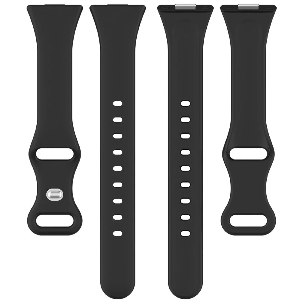 For Huawei Watch Fit 4 Watch Band Figure-8 Buckle Slim Silicone Adjustable Strap - Black - 5
