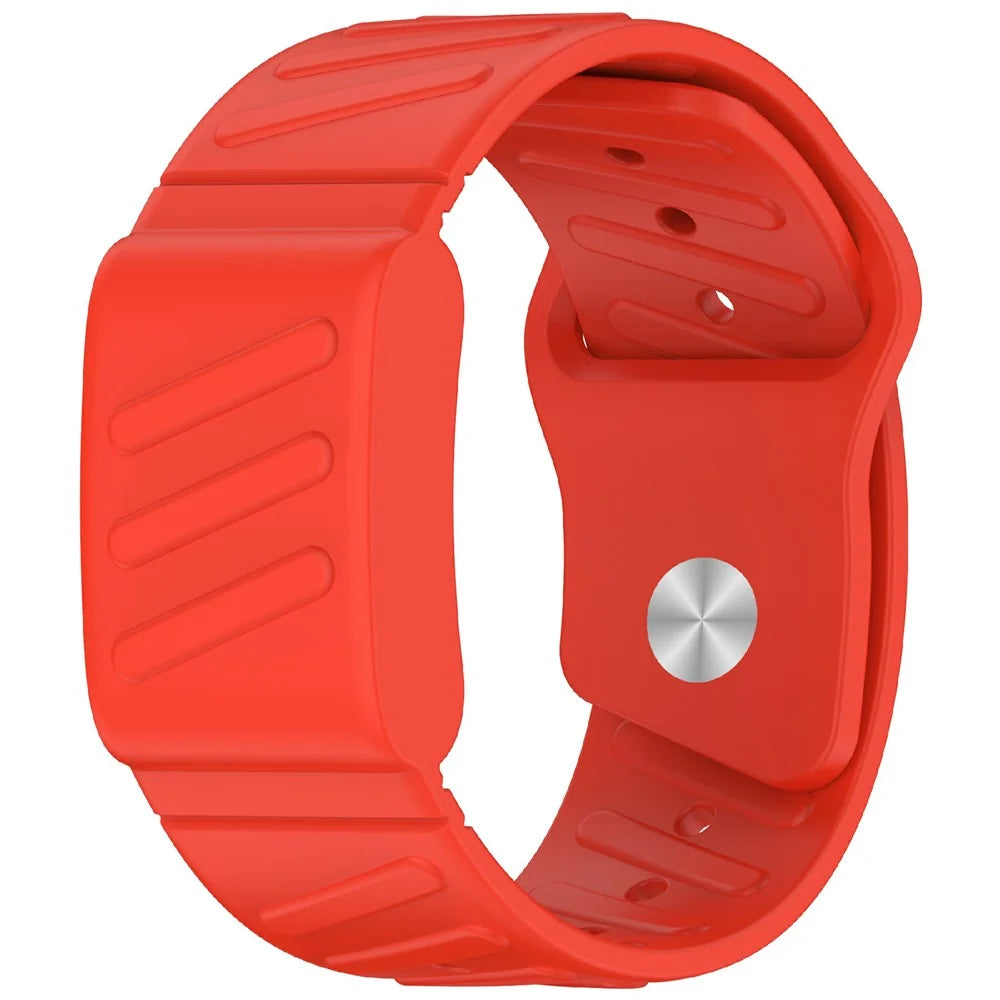 For WHOOP 4.0 Strap Textured Replacement Silicone Adjustable Wristband - Red - 1