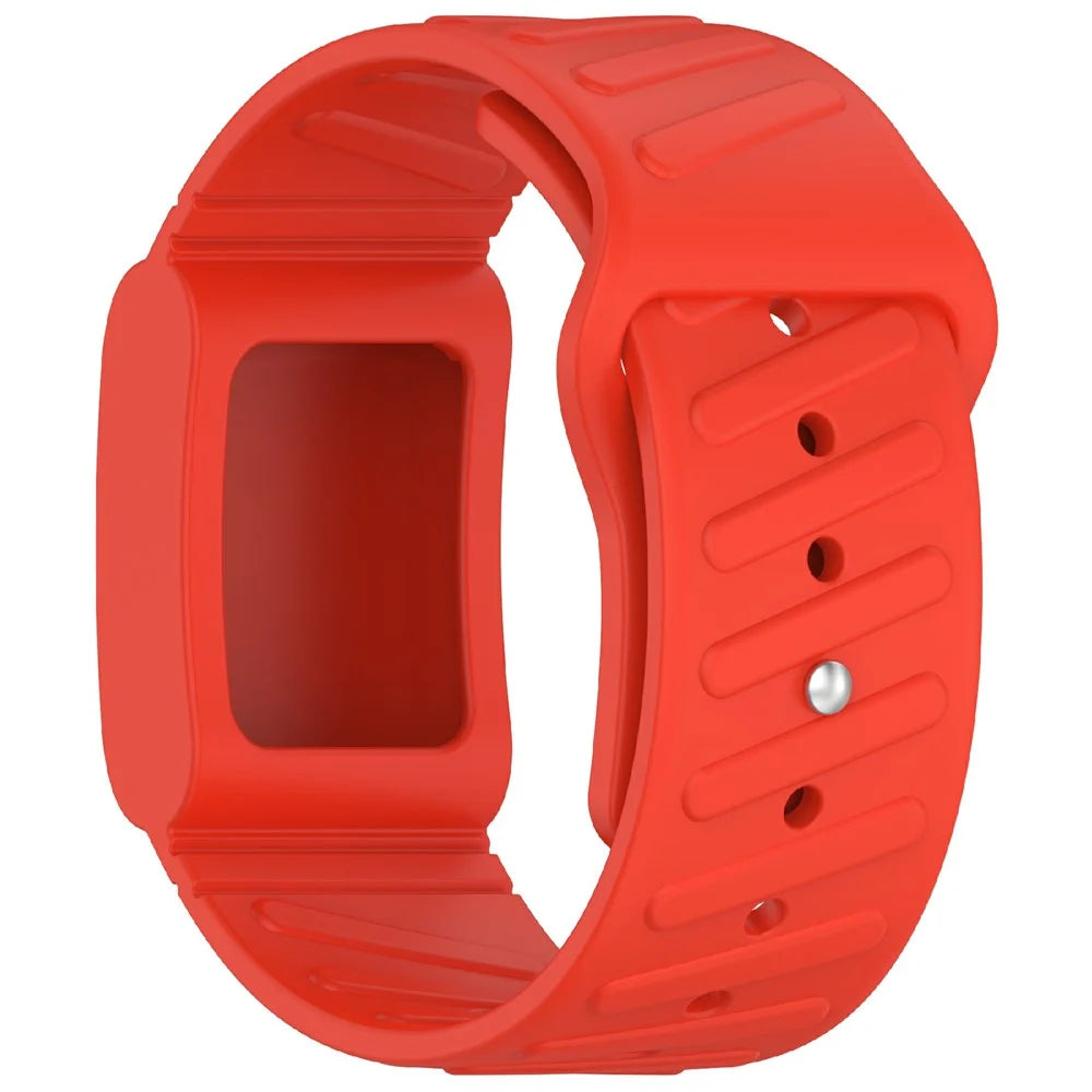 For WHOOP 4.0 Strap Textured Replacement Silicone Adjustable Wristband - Red - 3