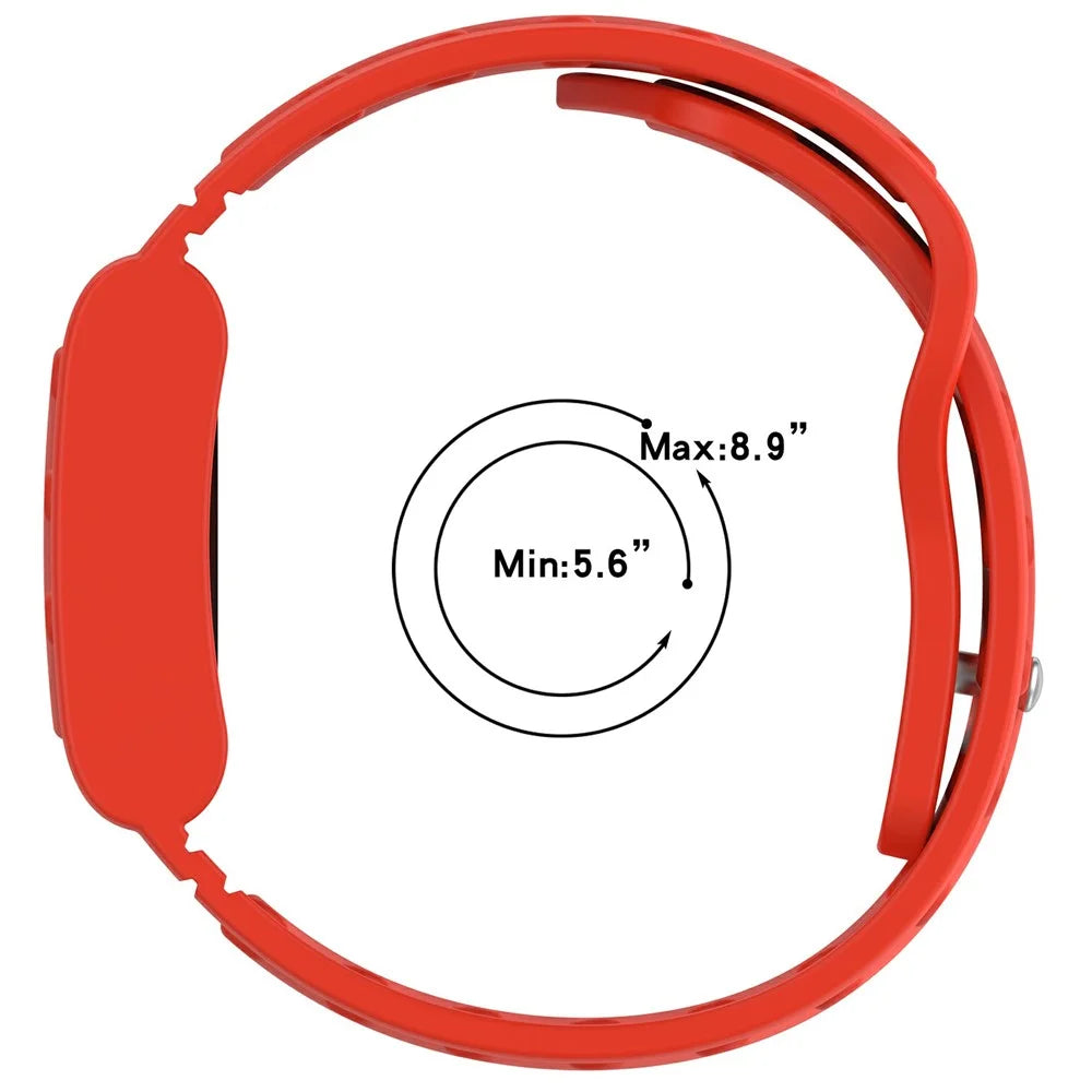 For WHOOP 4.0 Strap Textured Replacement Silicone Adjustable Wristband - Red - 6