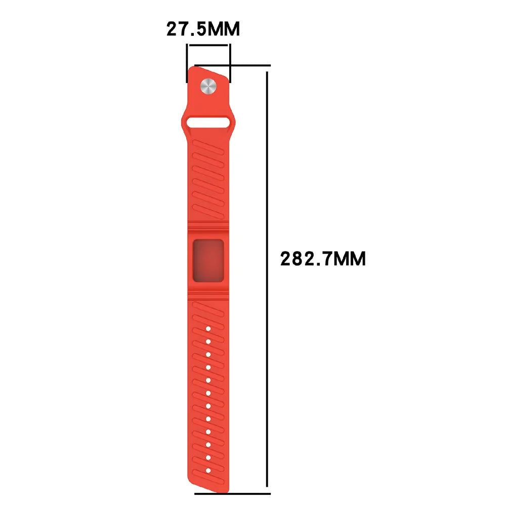 For WHOOP 4.0 Strap Textured Replacement Silicone Adjustable Wristband - Red - 7
