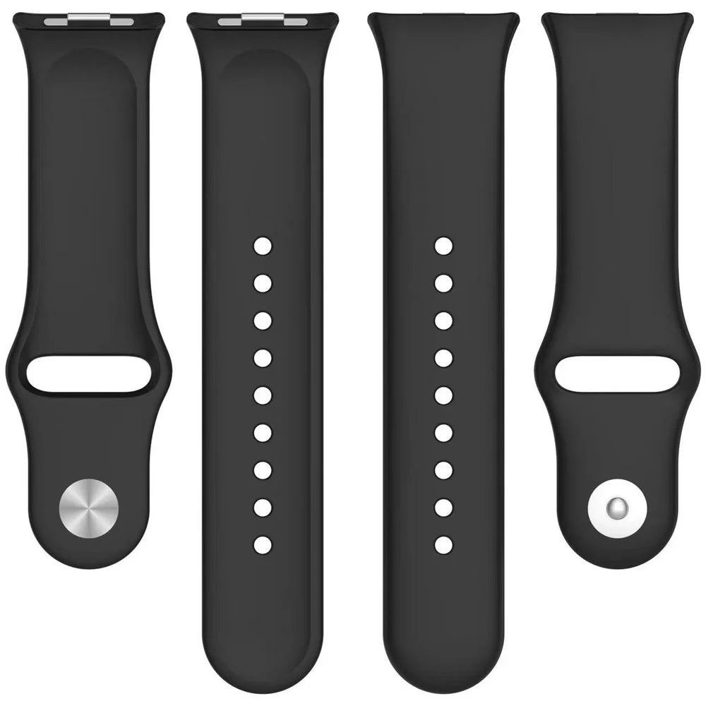 Watch Band For Xiaomi Smart Band 10 Pro / 9 Pro / 8 Pro / Redmi Watch 6 / 5 / 4 Reverse Buckle Silicone Wrist Strap - Black - 3