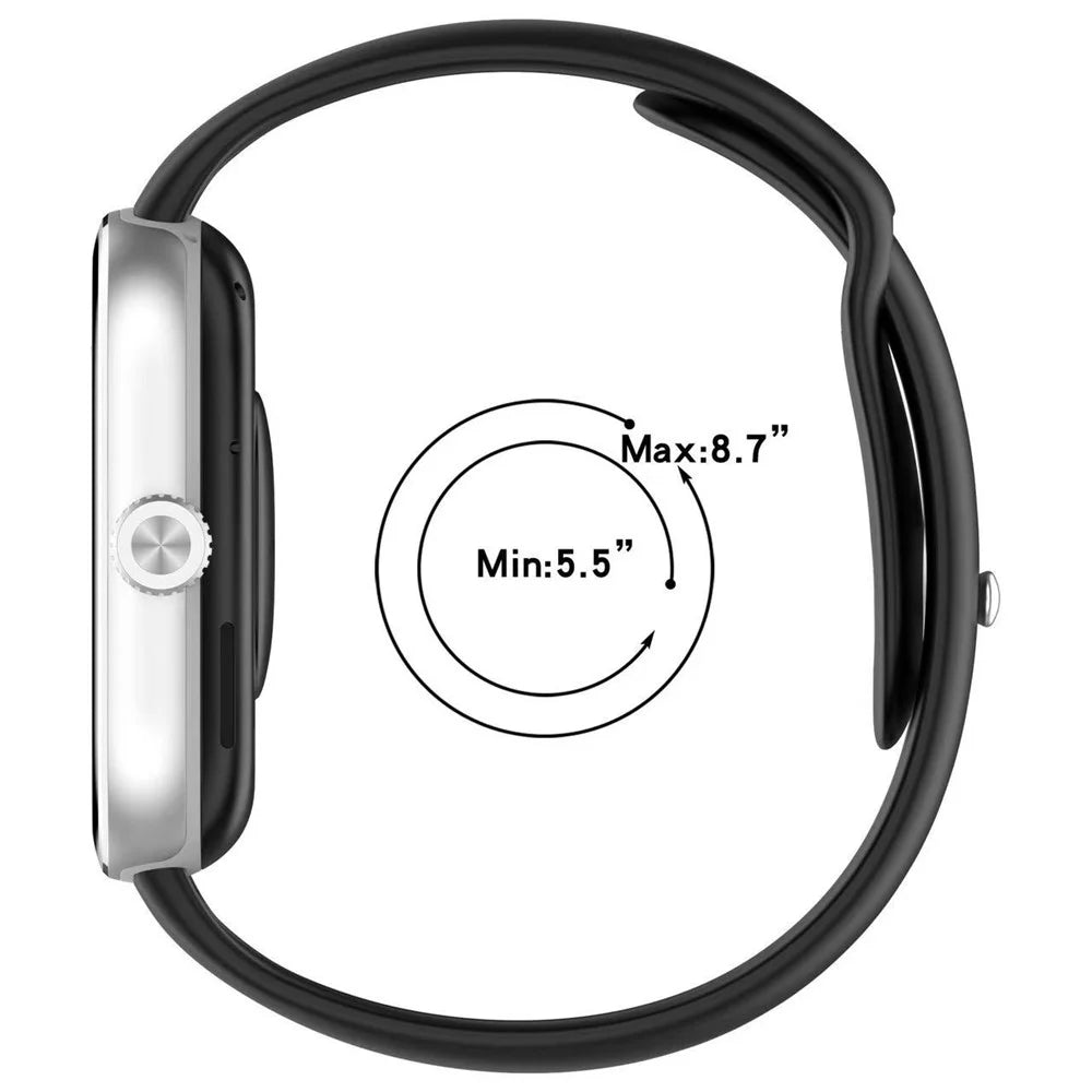Watch Band For Xiaomi Smart Band 10 Pro / 9 Pro / 8 Pro / Redmi Watch 6 / 5 / 4 Reverse Buckle Silicone Wrist Strap - Black - 4