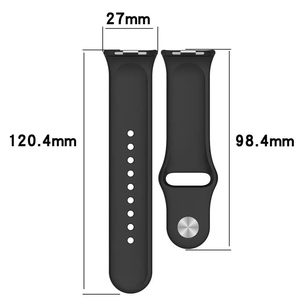 Watch Band For Xiaomi Smart Band 10 Pro / 9 Pro / 8 Pro / Redmi Watch 6 / 5 / 4 Reverse Buckle Silicone Wrist Strap - Black - 5