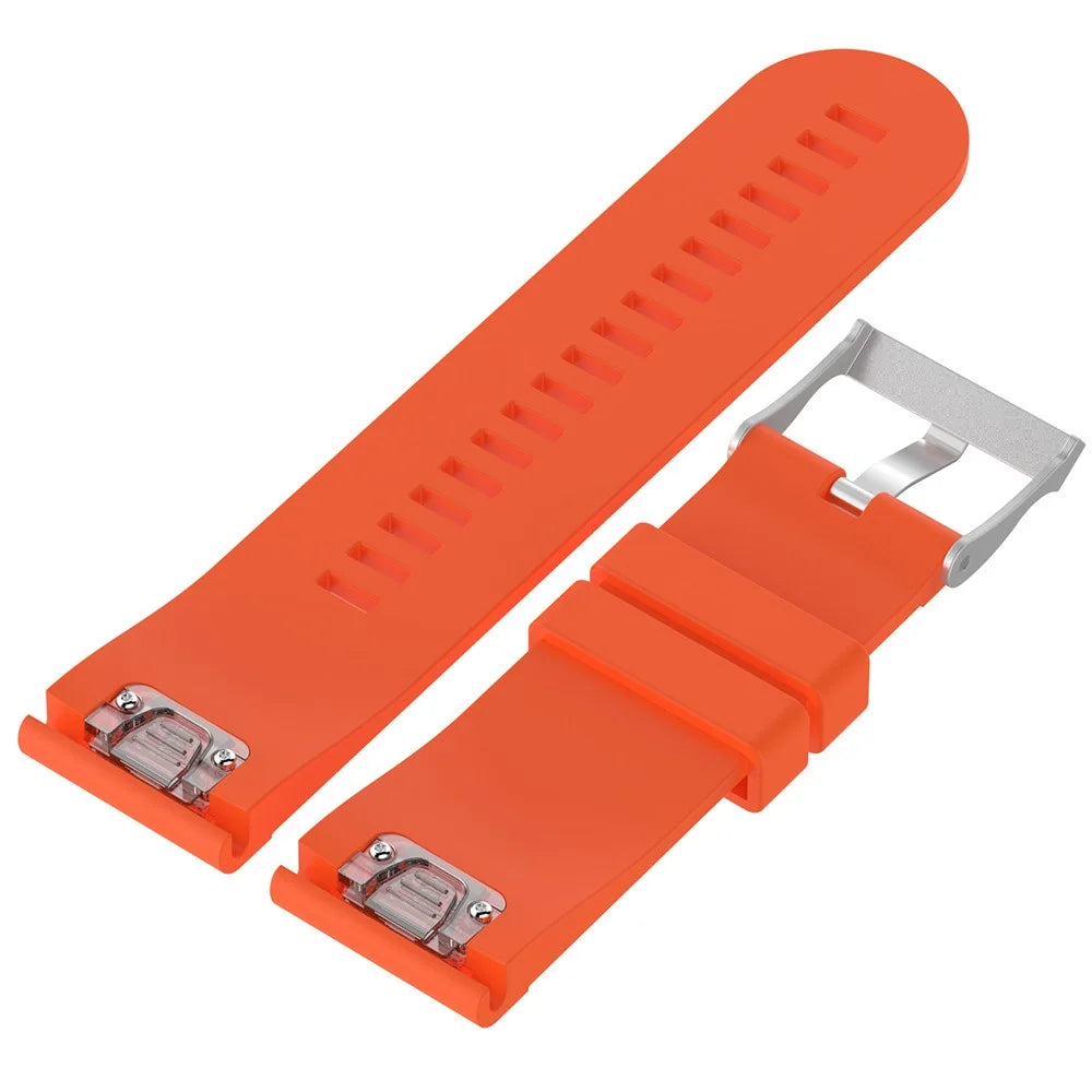 For Garmin Fenix 6X Replacement Strap Quick Release Silicone Watch Band (MOQ: 10Pcs) - Orange - 3