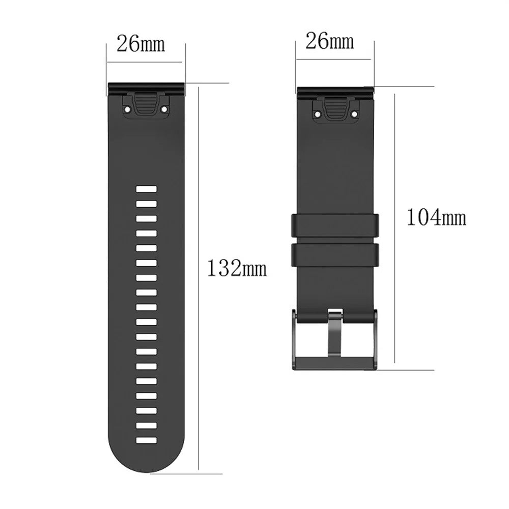 For Garmin Fenix 6X Replacement Strap Quick Release Silicone Watch Band (MOQ: 10Pcs) - Orange - 7