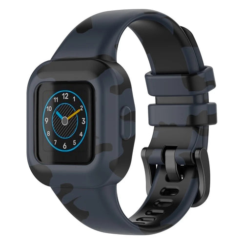 For GarminFit RJ3 / Garmin Vivofit JR3 Pattern Printing Silicone Smart Watch Band Wrist Strap Replacement - Camouflage Grey - 1