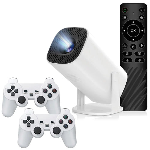 P30MAX Portable Gaming Projector with 2 Controller 720P HD Android 11 36000+ Games Screen Projection Device - EU Plug - 1