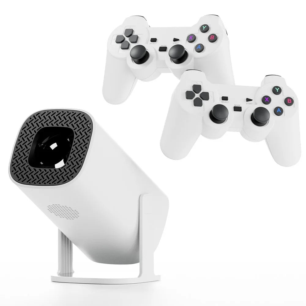 P30MAX Portable Gaming Projector with 2 Controller 720P HD Android 11 36000+ Games Screen Projection Device - EU Plug - 2