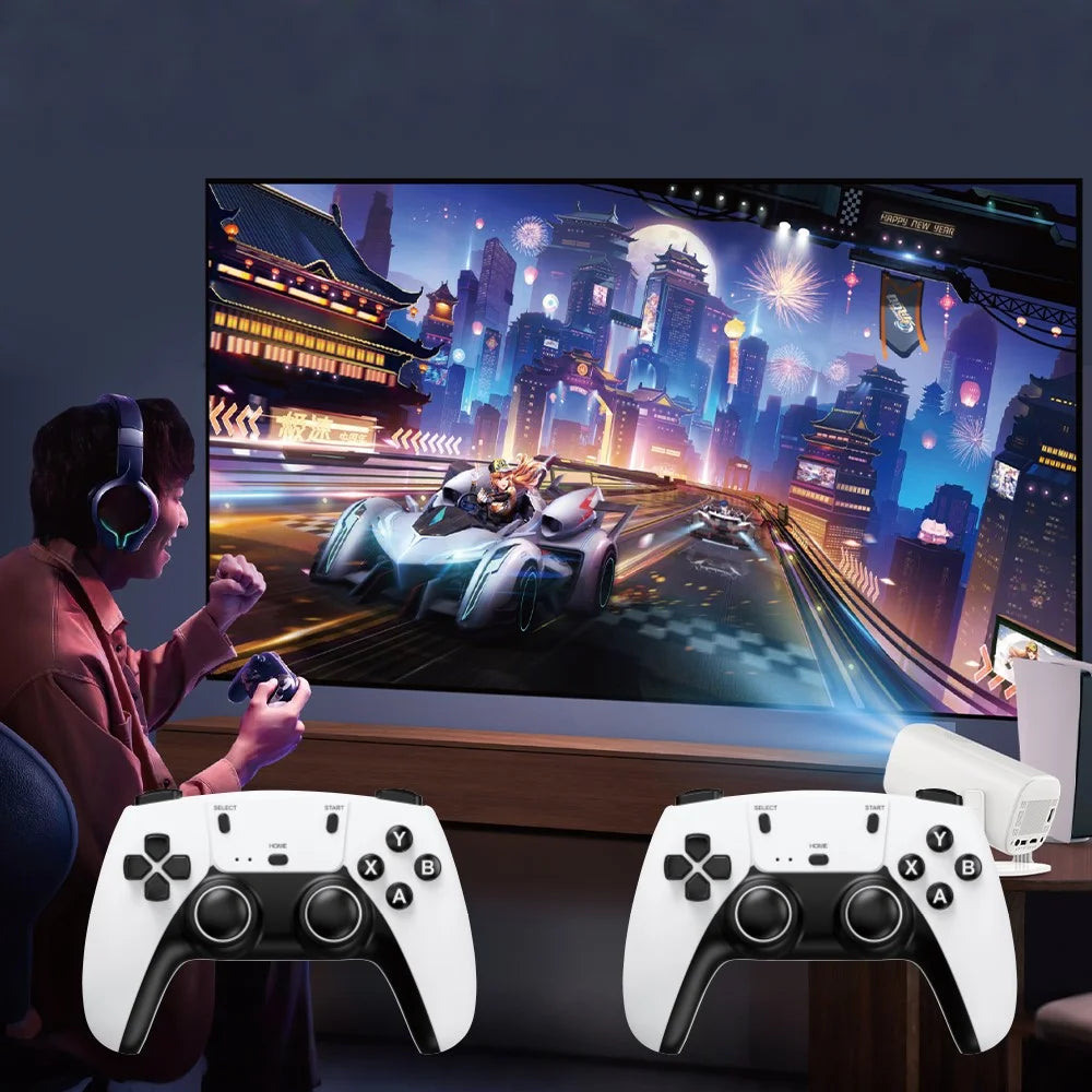P30 Ultra Portable LED Gaming Projector 150 ANSI Lumens Android 11 WiFi Bluetooth-Compatible Game Projector - EU Plug - 5