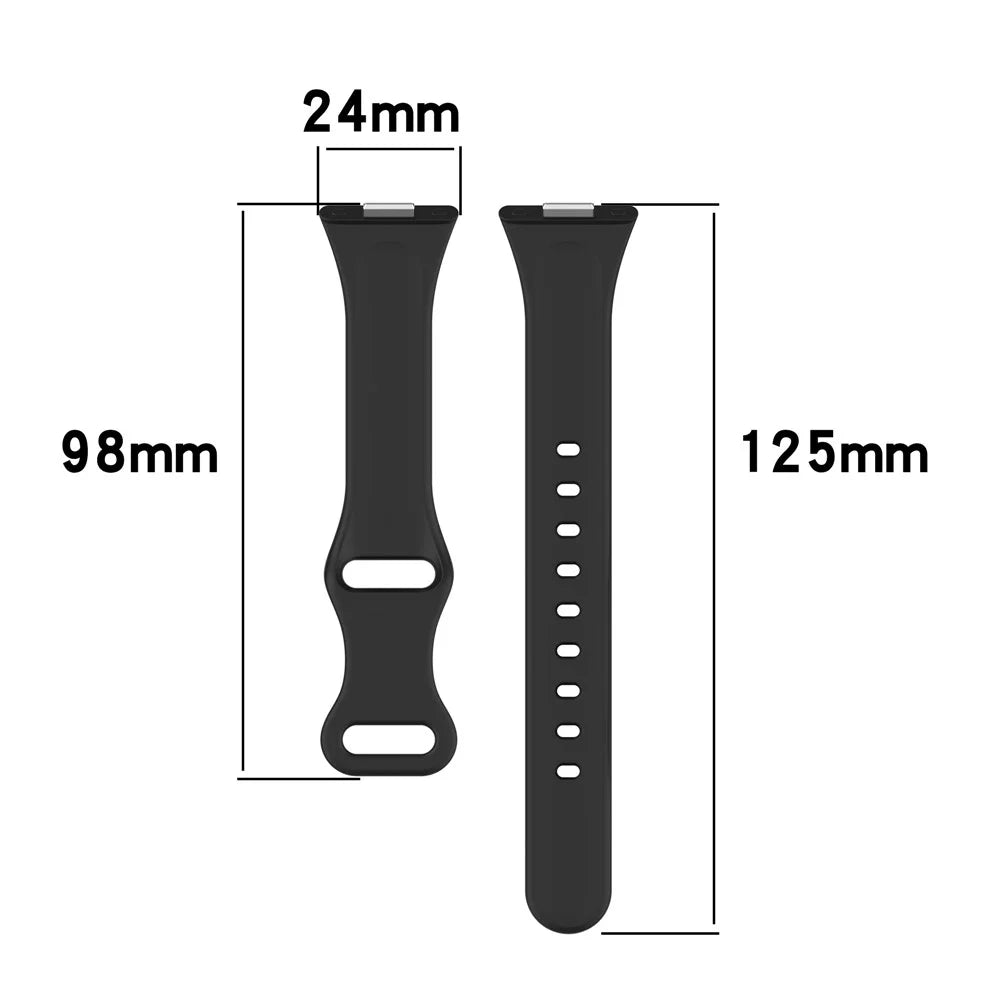 Replacement Strap for Huawei Watch Fit 4 / 3 Silicone Watch Band - Black - 6